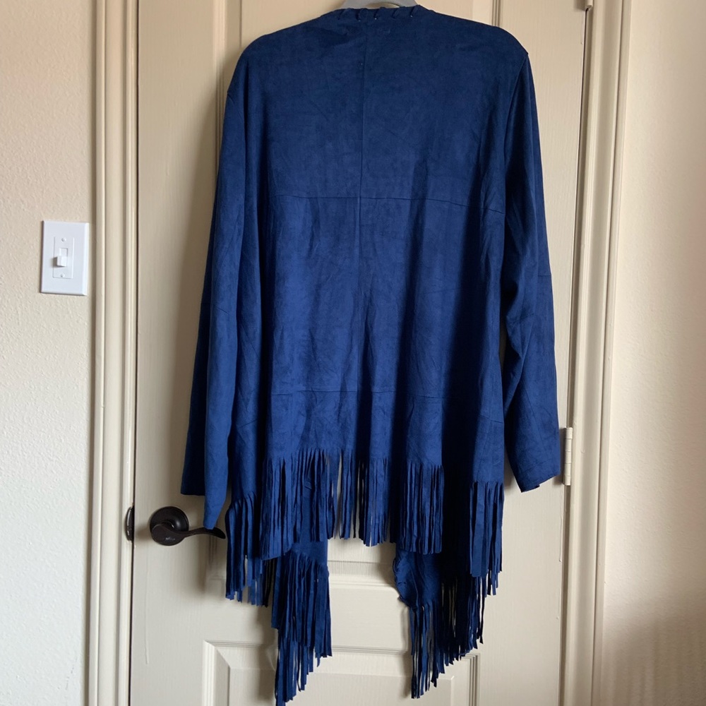 Plus blue fringe jacket - Picture 5 of 5